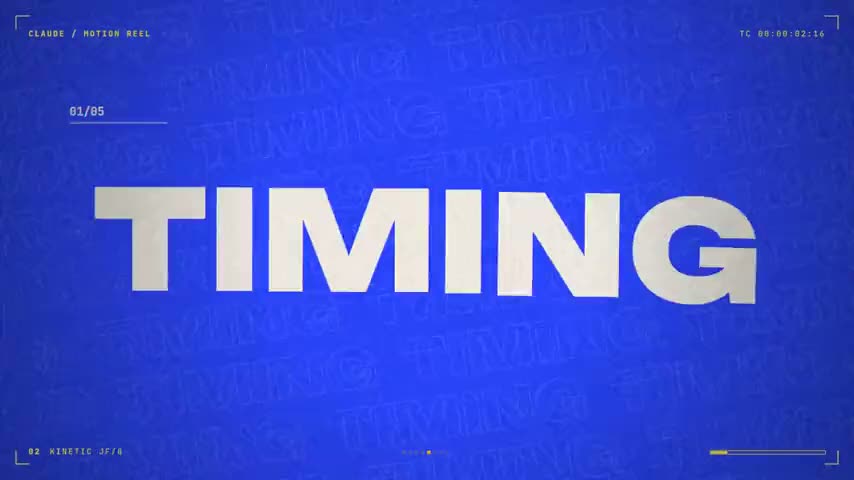 A 15-second motion showreel