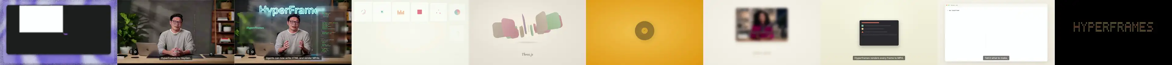HyperFrames, HTML to MP4