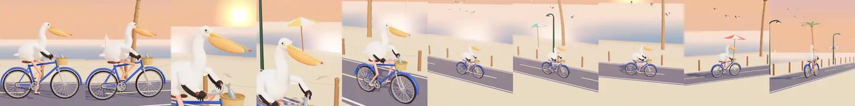 Three.js + HyperFrames train journey