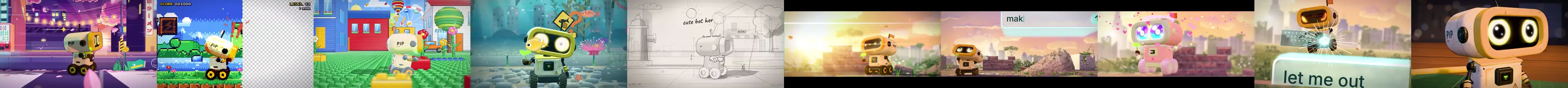 A robot stuck in an AI-generated world, 12 styles