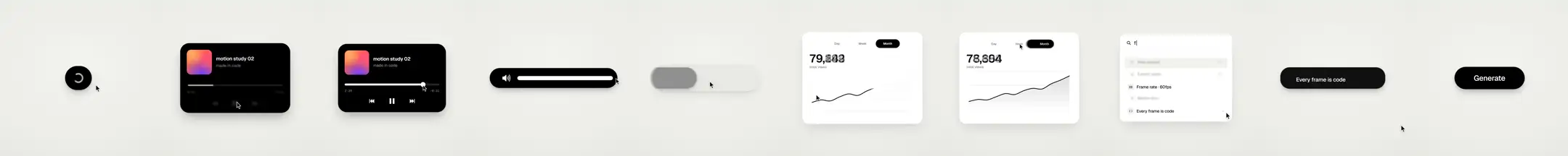 One shape, never cut - a UI that morphs on the beat